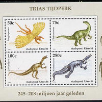 Netherlands - Utrecht (Local) 1994 Dinosaurs perf sheetlet of 4 values unmounted mint