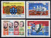 Uruguay 1976 Anniversaries set of 4 unmounted mint, Mi 1432-35