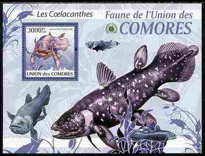 Comoro Islands 2009 Coelcanth Fish perf s/sheet unmounted mint Yv 201, Mi BL 511