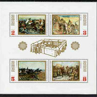 Bulgaria 1971 Bulgarian History paintings m/sheet of 4 values unmounted mint SG MS2072