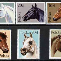 Poland 1989 Horses set of 6 unmounted mint, SG3203-08