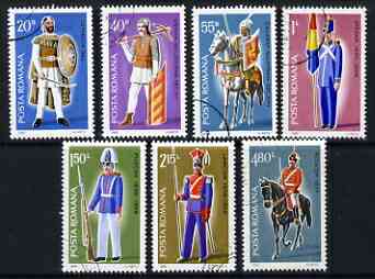 Rumania 1980 Military Uniforms set of 7 fine cto used, SG 4602-08*