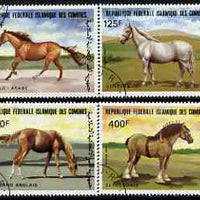 Comoro Islands 1983 Horses set of 8 fine cto used, SG 523-30