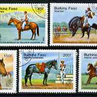 Burkina Faso 1985 'Argentina '85' Int Stamp Exhibition set of 7 fine cds used, SG 801-07