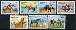 Burkina Faso 1985 'Argentina '85' Int Stamp Exhibition set of 7 fine cds used, SG 801-07