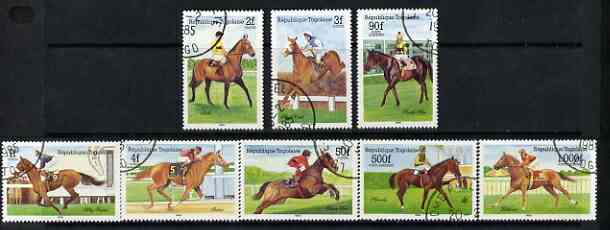 Togo 1985 Racehorses set of 8 cto used, SG1776-83