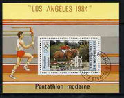 Ivory Coast 1984 Los Angeles Olympics 500f miniature sheet fine cto used,(Mi B26)