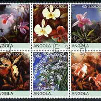 Angola 2000 Orchids #2 set of 6 very fine cto used