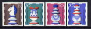 Germany - West 1972 Humanitarian relief Fund - 19th Century Chessmen perf set of 4 unmounted mint, SG1636-39