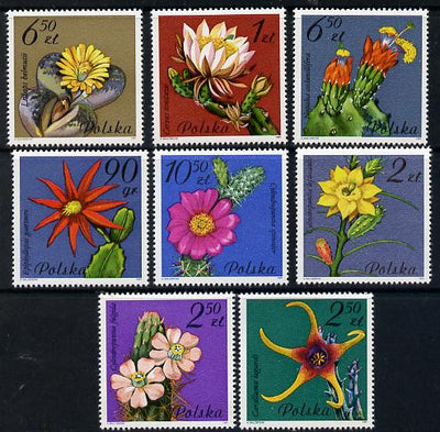 Poland 1981 Succulent plants (Flowering Cacti) set of 8 unmounted mint SG 2786-93