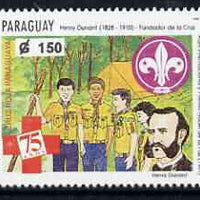 Paraguay 1994 75th Anniversary of Red Cross 150g Scouts & Dunant unmounted mint,SG 1460*