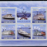 Guinea - Bissau 2009 Steamships perf sheetlet containing 5 values unmounted mint