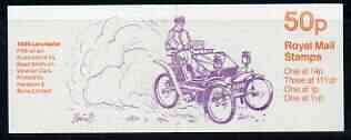 Great Britain 1979-81 Veteran Cars #3 (1903-5 Vauxhall) 50p booklet complete, SG FB12