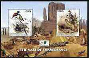 Mauritania 2003 The Nature Conservancy perf m/sheet containing 2 x 150 um values (Apes, Bears & Birds) unmounted mint