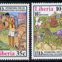 Liberia 1986 Agricultural Development Fund set of 2 unmounted mint, SG 1706-07