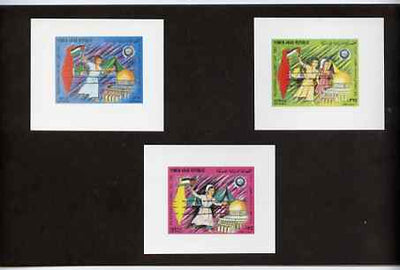 Nigeria 1969 International Year of African Tourism 1s Traditional Musicians machine proof mounted on small grey card as submitted for approval, similar to issued stamp