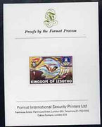 Lesotho 1984 Los Angeles Olympic Games 30s (Horse Riding) imperf proof mounted on Format International proof card