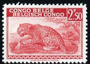 Belgian Congo 1942-43 Askari Sentry 100f,'Maryland' perf 'unused' forgery, as SG 250 - the word Forgery is either handstamped or printed on the back and comes on a presentation card with descriptive notes