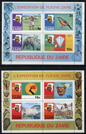 Zaire 1979 River Expedition the set of two m/sheets unmounted mint, SG MS 960, Mi BL 23 & 24