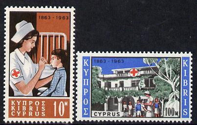 Cyprus 1963 Red Cross Centenary set of 2 unmounted mint, SG 232-33