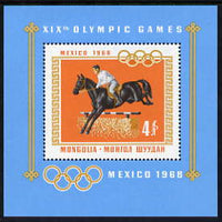 Mongolia 1968 Mexico Olympic Games perf m/sheet unmounted mint, SG MS 495