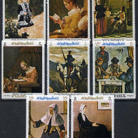 Fujeira 1967 Famous Paintings perf set of 8 unmounted mint, Mi 198-205A