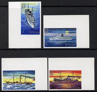 St Kilda 1971 Ships imperf set of 4 unmounted mint