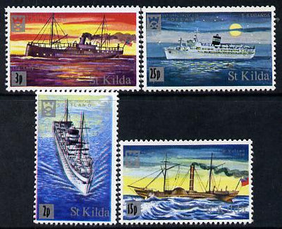 St Kilda 1971 Ships perf set of 4 with decimal overprints unmounted mint