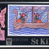 St Kilda 1971 Ships (Viking Ship) imperf souvenir sheet (7s6d value) unmounted mint