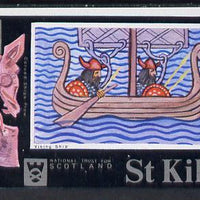 St Kilda 1971 Ships (Viking Ship) imperf souvenir sheet (40p on 7s6d value) unmounted mint