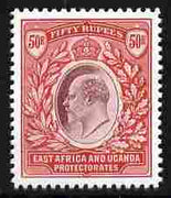 Kenya, Uganda & Tanganyika 1903 King Edward 50r,,'Maryland' perf forgery 'unused', as SG 16 - the word Forgery is either handstamped or printed on the back and comes on a presentation card with descriptive notes