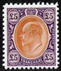 Transvaal 1903 King Edward £5,,'Maryland' perf forgery 'unused', as SG 259 - the word Forgery is either handstamped or printed on the back and comes on a presentation card with descriptive notes