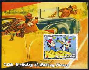 Benin 2004 75th Birthday of Mickey Mouse - Minnie in a Car perf m/sheet fine cto used