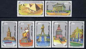 Mongolia 1990 Seven Wonders of the World perf set of 7 values unmounted mint SG 2146-52