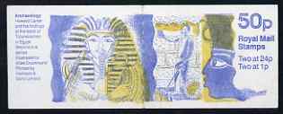 Great Britain 1991-92 Archaeology Series #2 (Howard Carter & Tutankhamen) 50p booklet complete, SG FB60