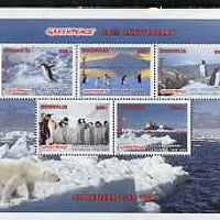 Mongolia 1997 25th Anniversary of Greenpeace perf m/sheet containing set of 5 unmounted mint SG MS 2580b