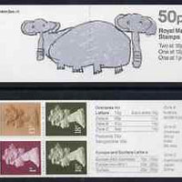 Great Britain 1988 London Zoo #4 (Child's Drawing of Elephants) 50p booklet complete, SG FB49