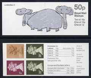 Great Britain 1988 London Zoo #4 (Child's Drawing of Elephants) 50p booklet complete, SG FB49