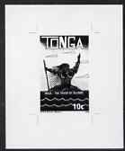 Tonga 1993 Maui, Fisher God 10s (from Children's Painting Competition set) B&W photographic proof, scarce thus, as SG 1255