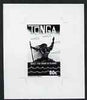 Tonga 1993 Maui, Fisher God 80s (from Children's Painting Competition set) B&W photographic proof, scarce thus, as SG 1261