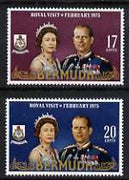 Bermuda 1975 Royal Visit set of 2 unmounted mint, SG 328-29