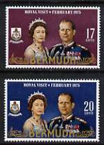 Bermuda 1975 Royal Visit set of 2 unmounted mint, SG 328-29