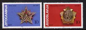 Yugoslavia 1985 40th Anniversary of VE Day set of 2 unmounted mint, SG 2214-15