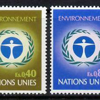 United Nations (Geneva) 1972 UN Environmental Conservation Conference set of 2 unmounted mint, SG G25-26