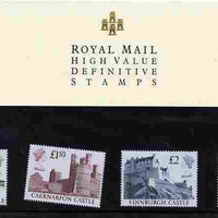 Great Britain 1988 Castle High Value set of 4 in official presentation pack SG 1410-13