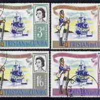 Tristan da Cunha 1966 150th Anniversary of Tristan Garrison set of 4 fine cto used, SG 93-96*