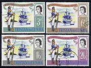 Tristan da Cunha 1966 150th Anniversary of Tristan Garrison set of 4 fine cto used, SG 93-96*