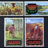 Zambia 1972 Conservation Year (2nd issue) set of 4, SG 172-75 unmounted mint