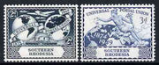 Southern Rhodesia 1949 Universal Postal Union Anniversary perf set of 2 unmounted mint, SG 68-69