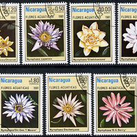 Nicaragua 1981 Water-lilies complete cto set of 7, SG 2288-94*